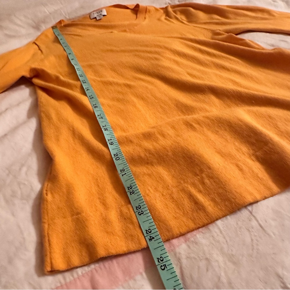 J. Crew Women's Teddie Vibrant Orange Crew Neck Sweater - Picture 3 of 4